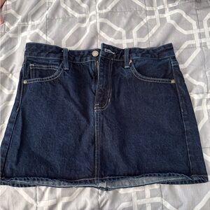 Just Black Navy Denim Mini Skirt